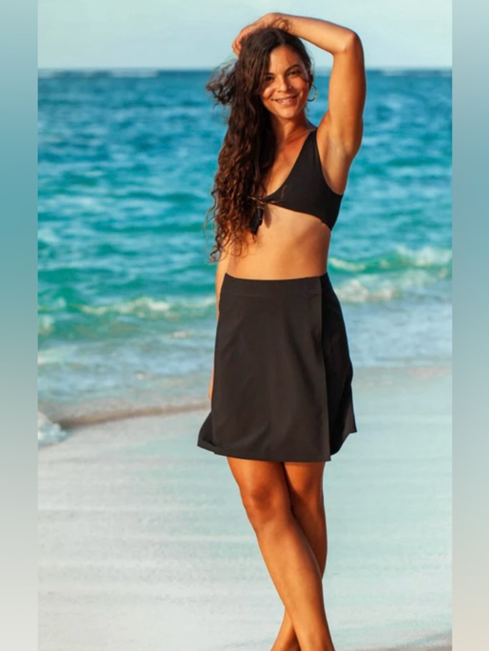 Ripskirt Hawaii Black Wrap Skirt Size XL Activewear Travel Casual